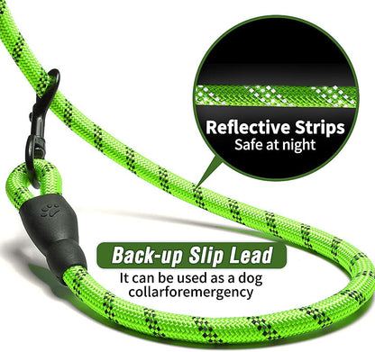 3M Reflective Leash for Dogs | Heavy Duty Dog Rope for Small to Large Dogs | Comfortable Padded Handle 5 Feet Dog Leash (Small - Suitable Upto (0-18KG), Black)