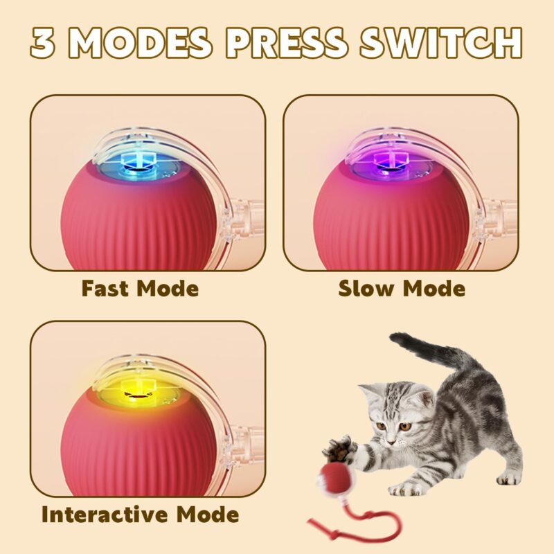 Interactive Pet Toy Ball for Dogs & Cats